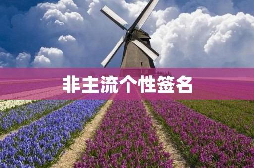 非主流个性签名：展现你独特的个性