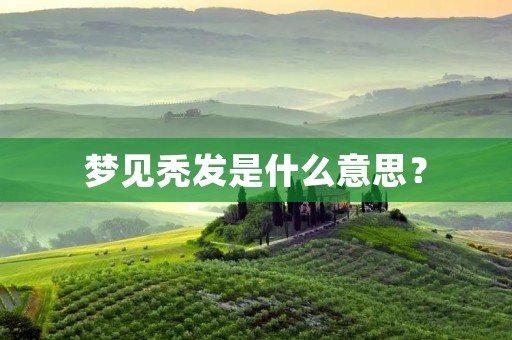 梦见秃发是什么意思？