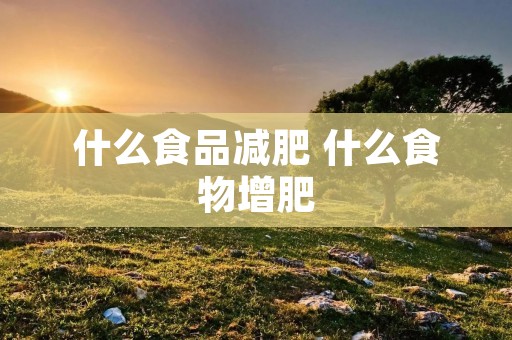 什么食品减肥 什么食物增肥 什么食品减肥 什么食物增肥
