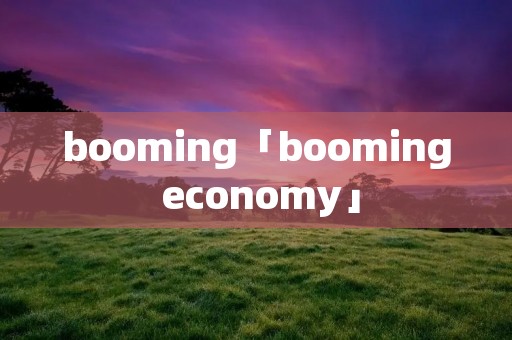 booming「booming economy」