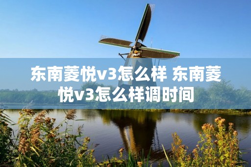 东南菱悦v3怎么样 东南菱悦v3怎么样调时间