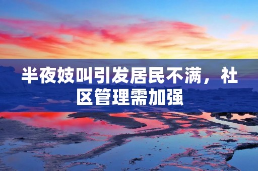 半夜妓叫引发居民不满，社区管理需加强