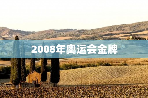2008年奥运会金牌：中国体育的辉煌时刻