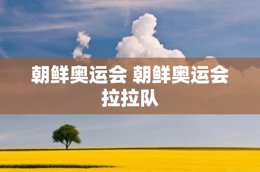 朝鲜奥运会 朝鲜奥运会拉拉队 朝鲜奥运会 朝鲜奥运会拉拉队