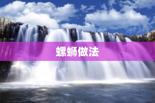 螺蛳做法：美味佳肴的制作秘籍