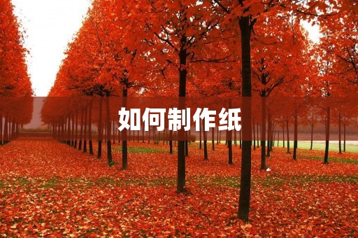 如何制作纸 如何制作纸