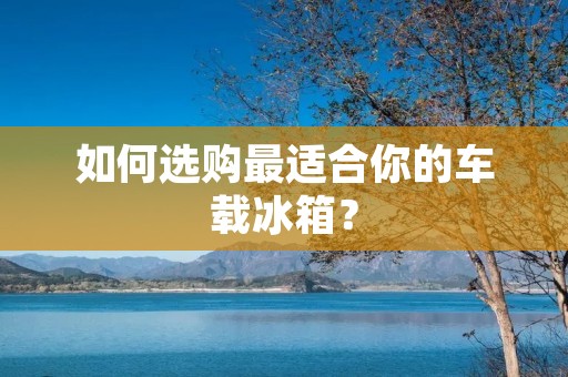 如何选购最适合你的车载冰箱？