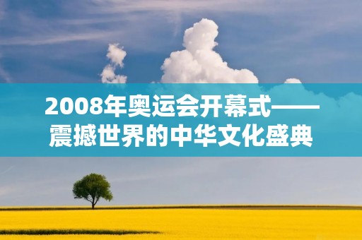2008年奥运会开幕式——震撼世界的中华文化盛典 2008年奥运会开幕式——震撼世界的中华文化盛典