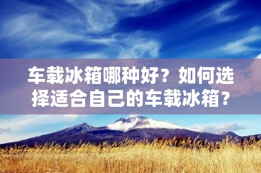 车载冰箱哪种好？如何选择适合自己的车载冰箱？