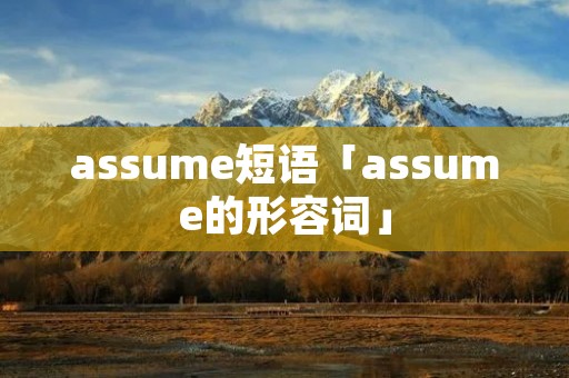 assume短语「assume的形容词」 assume短语「assume的形容词」