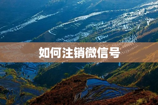 如何注销微信号