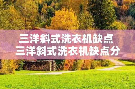三洋斜式洗衣机缺点 三洋斜式洗衣机缺点分析