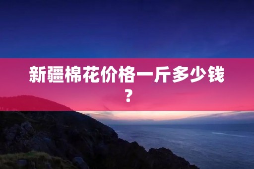 新疆棉花价格一斤多少钱？