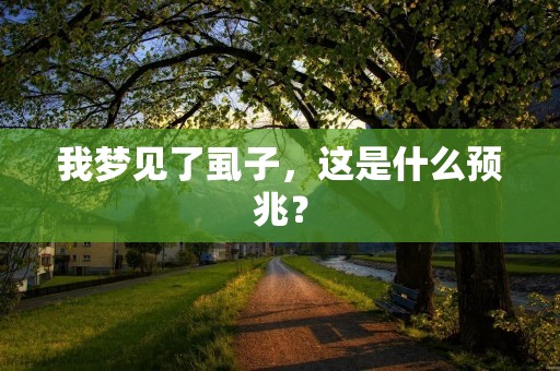 我梦见了虱子,这是什么预兆? 我梦见了虱子,这是什么预兆?