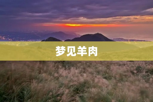 梦见羊肉:预示着什么?