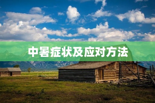 中暑症状及应对方法 中暑症状及应对方法