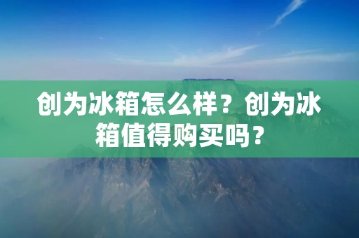 创为冰箱怎么样?创为冰箱值得购买吗? 创为冰箱怎么样?创为冰箱值得购买吗?