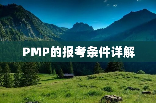 PMP的报考条件详解