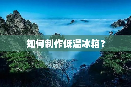 如何制作低温冰箱？