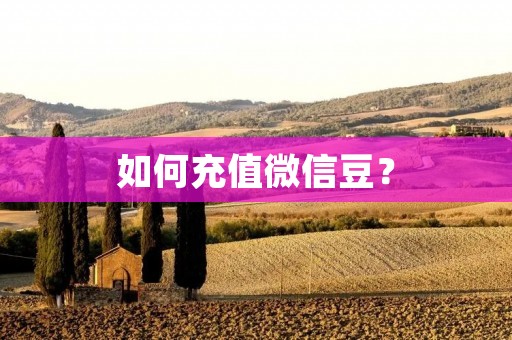 如何充值微信豆？