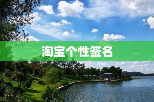 淘宝个性签名：打造独特的购物体验