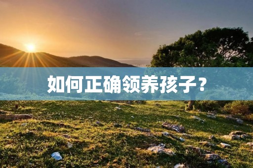 如何正确领养孩子?