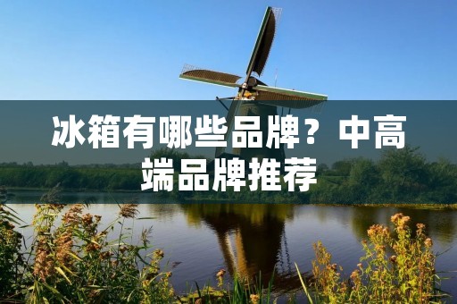 冰箱有哪些品牌?中高端品牌推荐