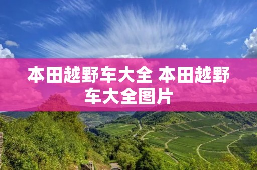 本田越野车大全 本田越野车大全图片