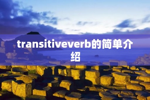 transitiveverb的简单介绍