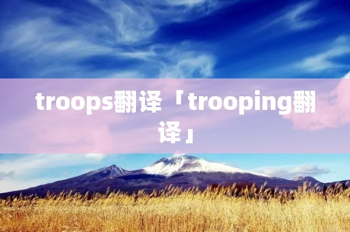 troops翻译「trooping翻译」 troops翻译「trooping翻译」