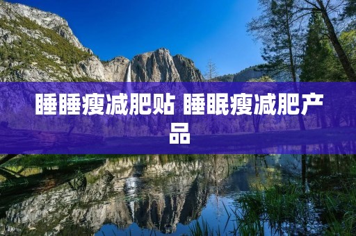 睡睡瘦减肥贴 睡眠瘦减肥产品