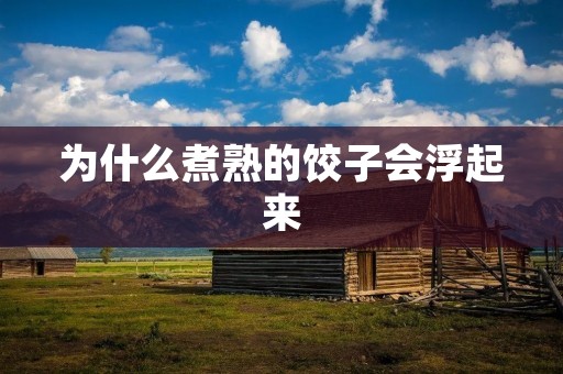 为什么煮熟的饺子会浮起来