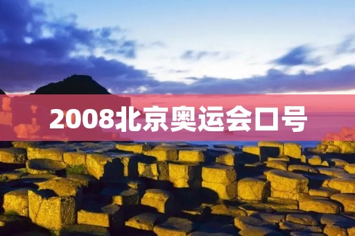 2008北京奥运会口号：同一个世界，同一个梦想