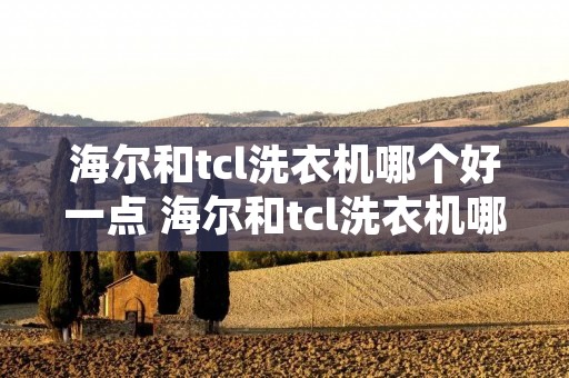 海尔和tcl洗衣机哪个好一点 海尔和tcl洗衣机哪个好一点儿