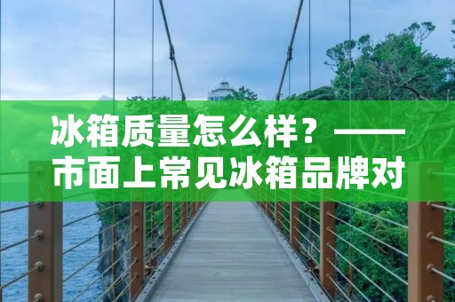 冰箱质量怎么样？——市面上常见冰箱品牌对比