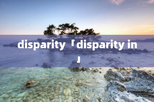 disparity「disparity in」 disparity「disparity in」