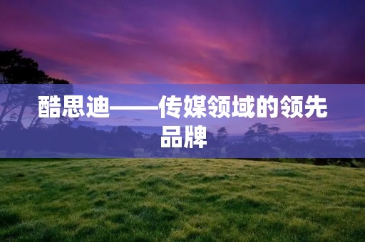 酷思迪——传媒领域的领先品牌 酷思迪——传媒领域的领先品牌