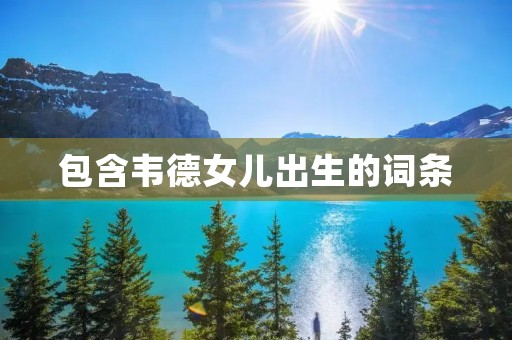 包含韦德女儿出生的词条