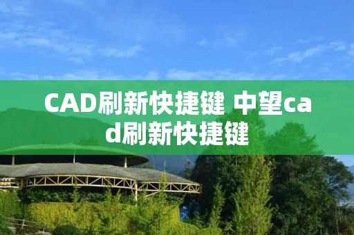 CAD刷新快捷键 中望cad刷新快捷键 CAD刷新快捷键 中望cad刷新快捷键