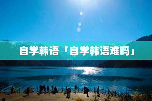 自学韩语「自学韩语难吗」