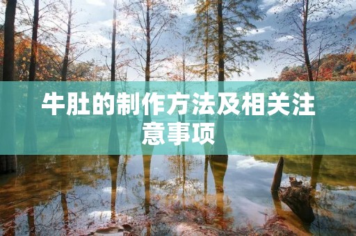 牛肚的制作方法及相关注意事项 牛肚的制作方法及相关注意事项