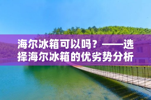海尔冰箱可以吗?——选择海尔冰箱的优劣势分析