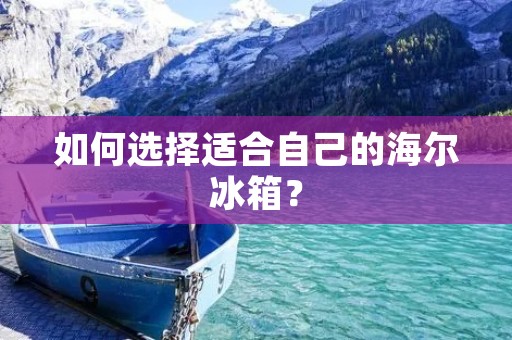 如何选择适合自己的海尔冰箱? 如何选择适合自己的海尔冰箱?