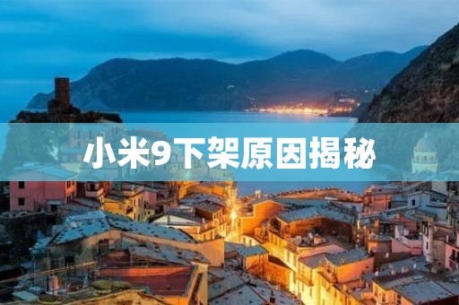 小米9下架原因揭秘：为何这款旗舰手机被迫下架？