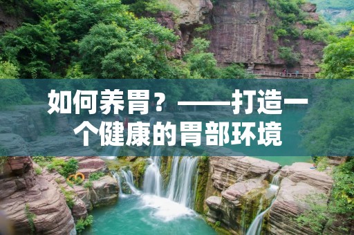 如何养胃?——打造一个健康的胃部环境 如何养胃?——打造一个健康的胃部环境