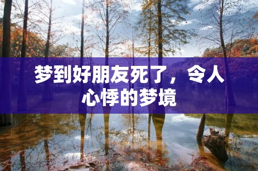 梦到好朋友死了，令人心悸的梦境