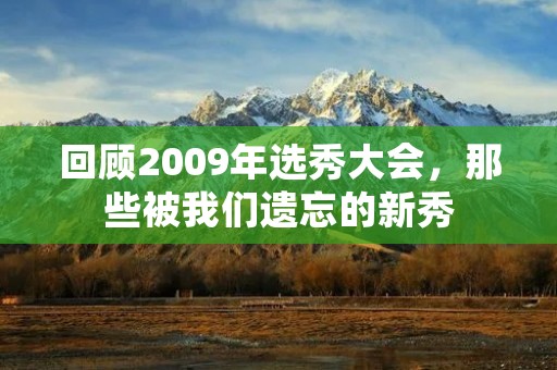 回顾2009年选秀大会,那些被我们遗忘的新秀 回顾2009年选秀大会,那些被我们遗忘的新秀