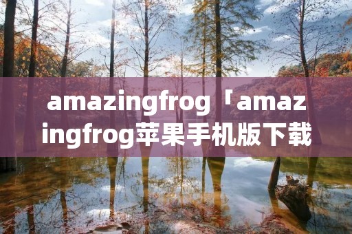 amazingfrog「amazingfrog苹果手机版下载」