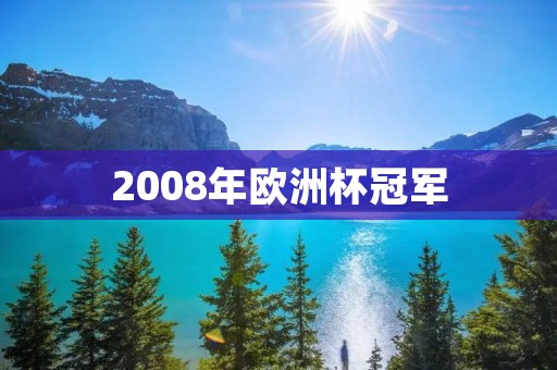 2008年欧洲杯冠军：西班牙队的辉煌时刻