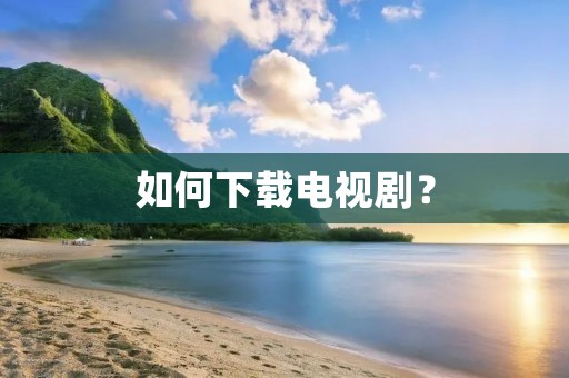 如何下载电视剧？